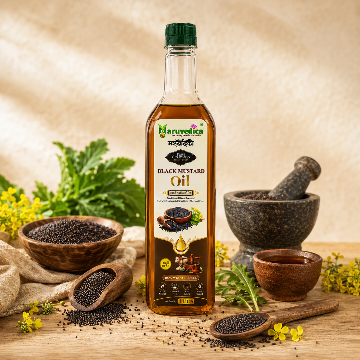 Wood Pressed Black Mustard Oil