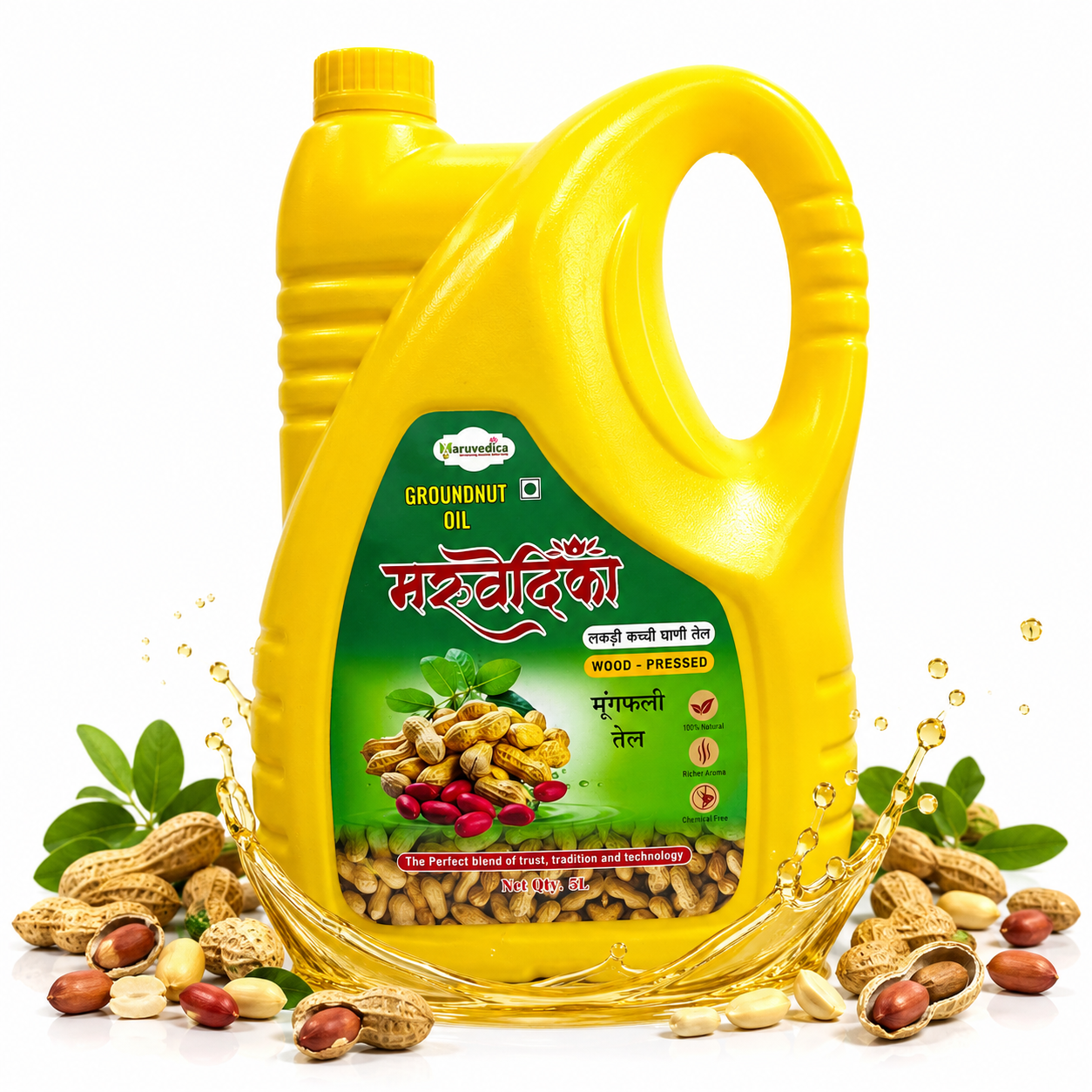 Wood Pressed Groundnut Oil