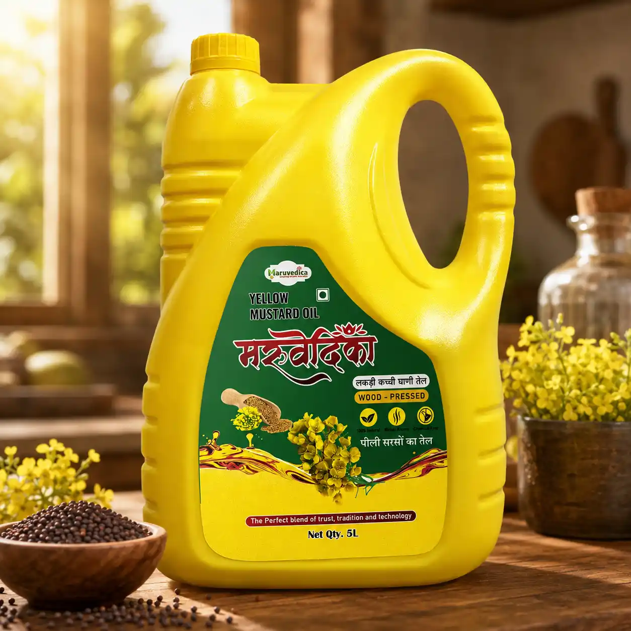 Wood Pressed Yellow Mustard Oil