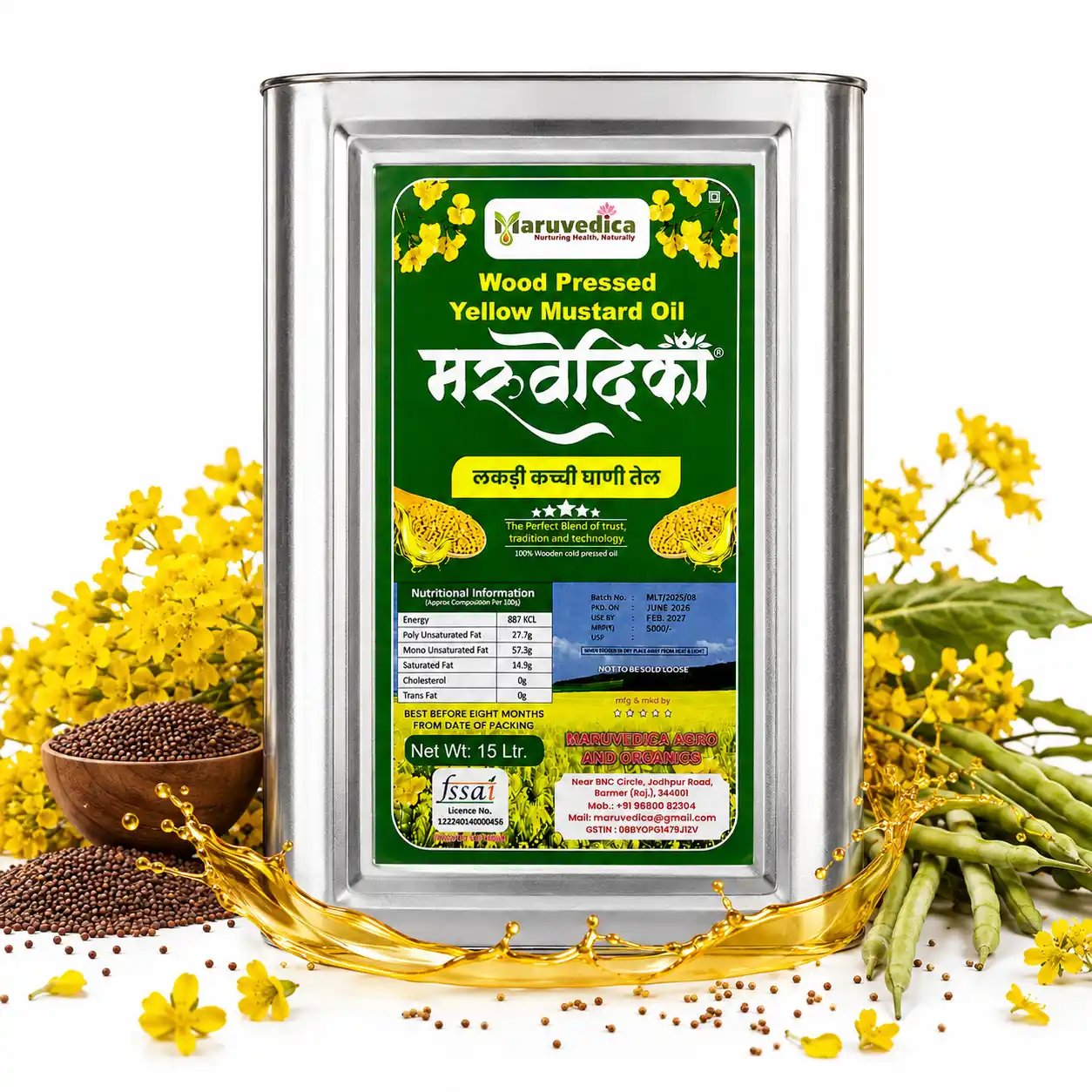 Wood Pressed Yellow Mustard Oil