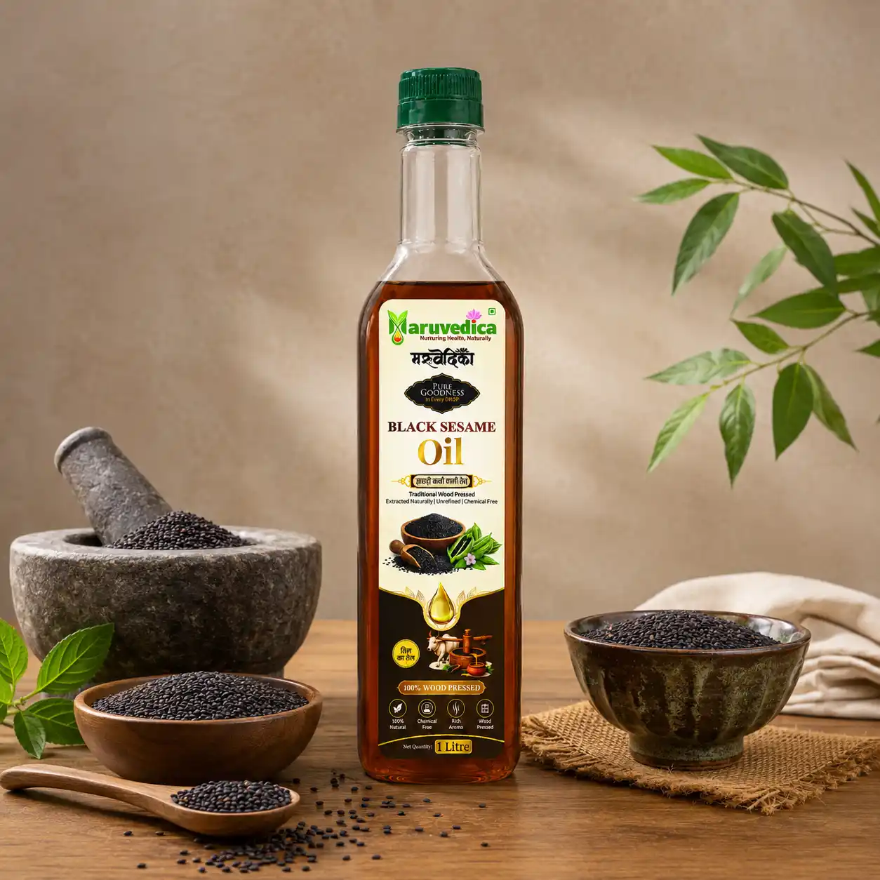 Wood Pressed Groundnut Oil