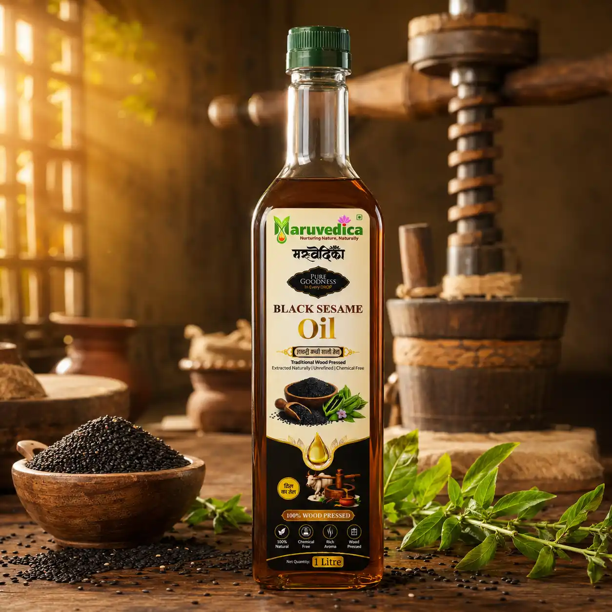 Wood Pressed Groundnut Oil