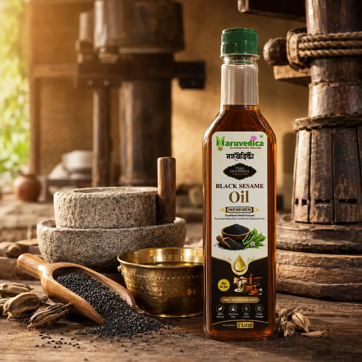 Wood Pressed Groundnut Oil