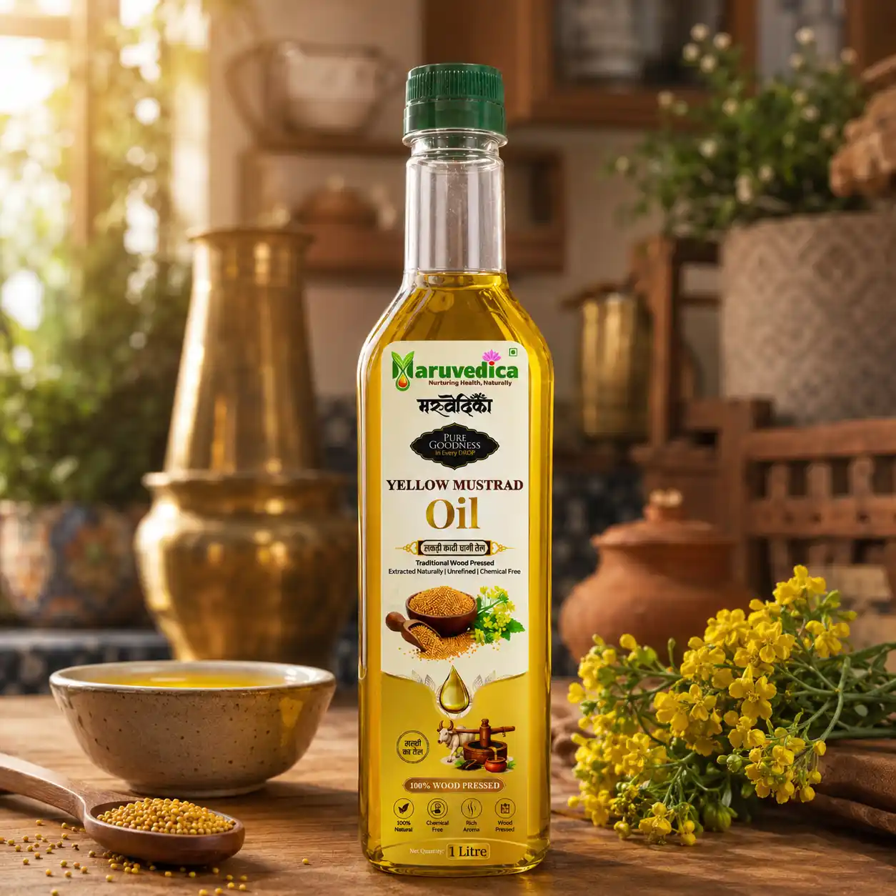Wood Pressed Yellow Mustard Oil