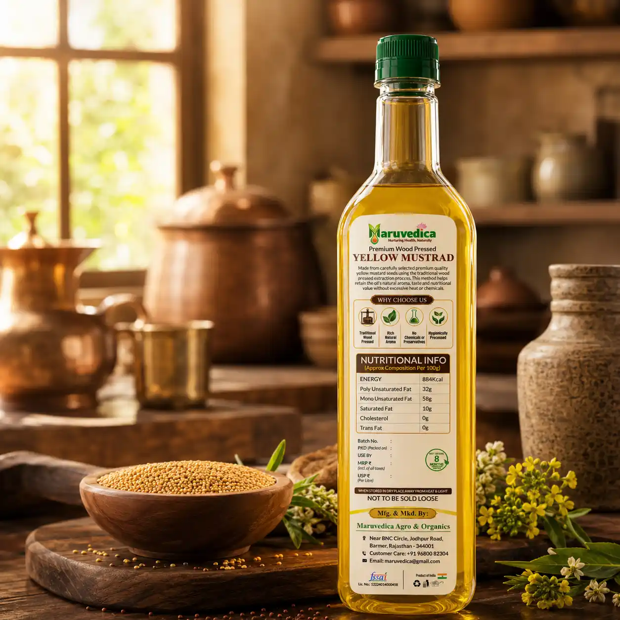 Wood Pressed Yellow Mustard Oil