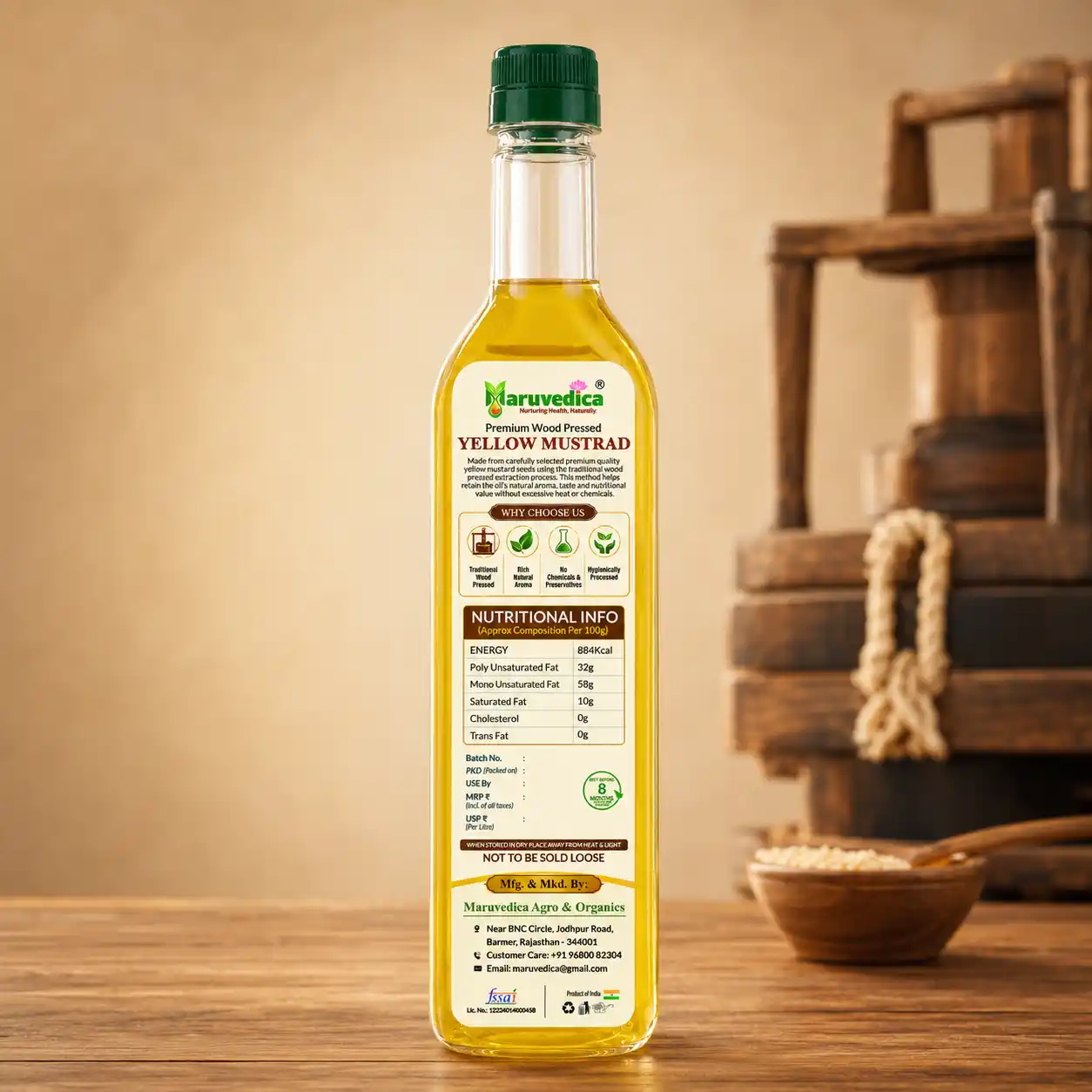 Wood Pressed Yellow Mustard Oil