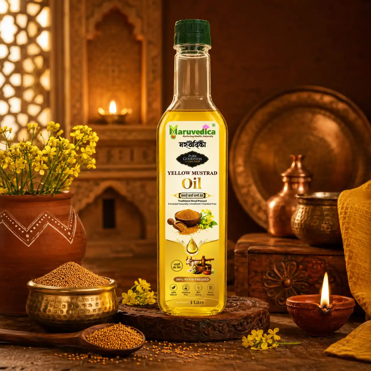 Wood Pressed Yellow Mustard Oil
