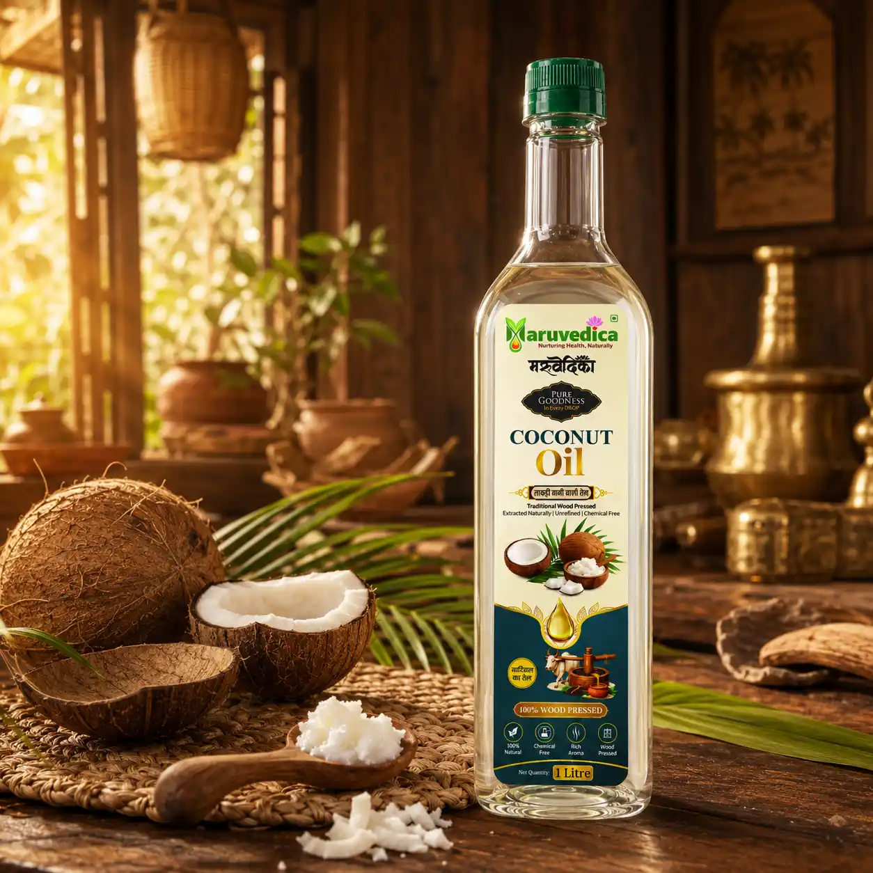 Wood Pressed Black Sesame Oil
